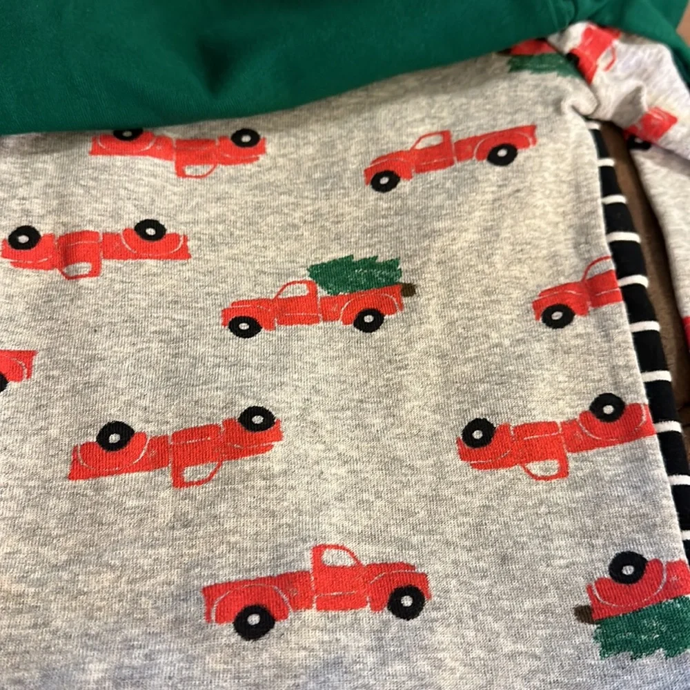 3 piece Christmas tree red truck long sleeve set